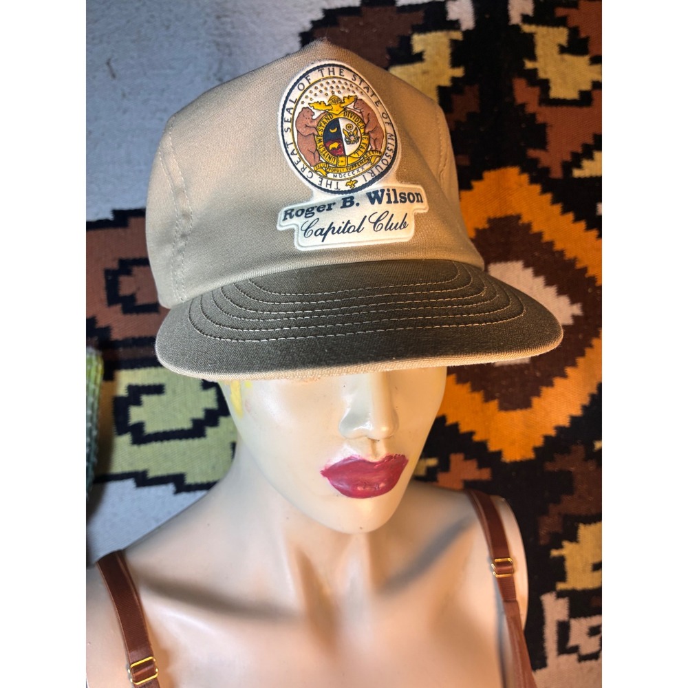 Unbranded Trucker Hat Mens OSFA Tan Excellent Missouri Roger B Wilson Cap